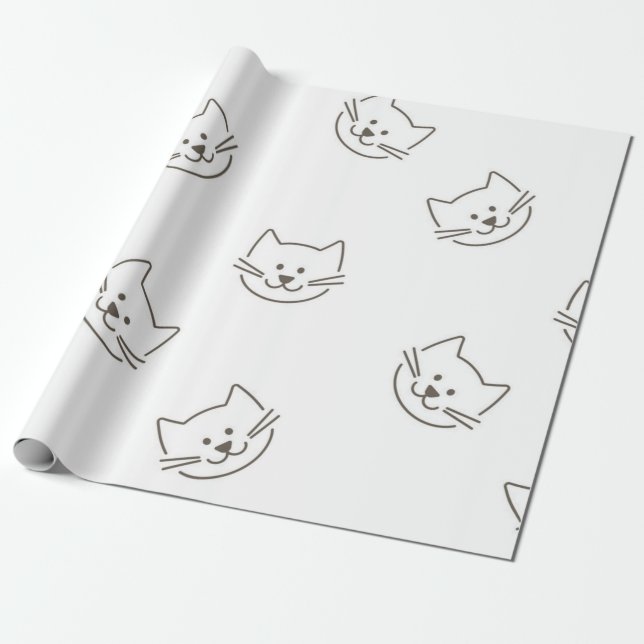 Papel De Presente Padrão de gato (Desenrolado)