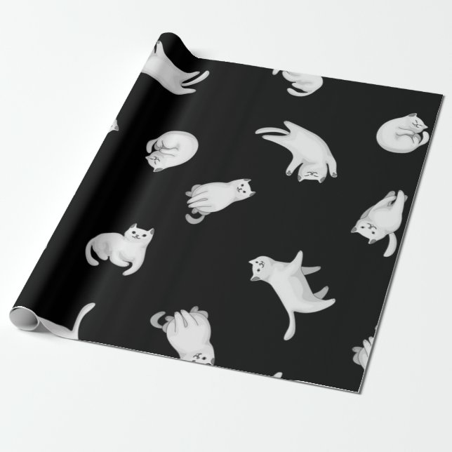 Papel De Presente Padrão de gato (Desenrolado)