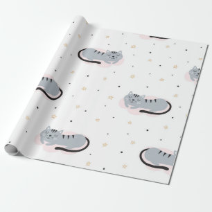 Papel De Presente Padrão de gato
