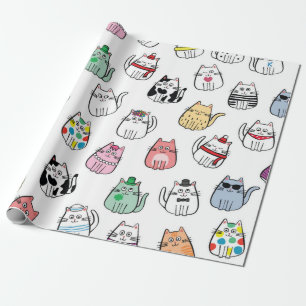 Papel De Presente Padrão de gato