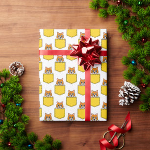 Papel De Presente Padrão de Gato Pet de Bolso