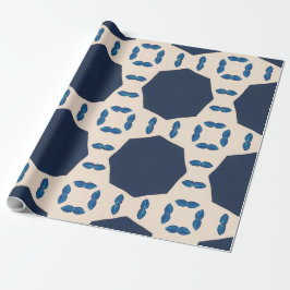 Papel De Presente Padrão de geometria reproduzível