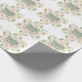 Papel De Presente Padrão de giz de cera de agradecimento ao professo