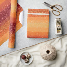 Padrão de Glitter Laranja Ombre do Pôr do Sol