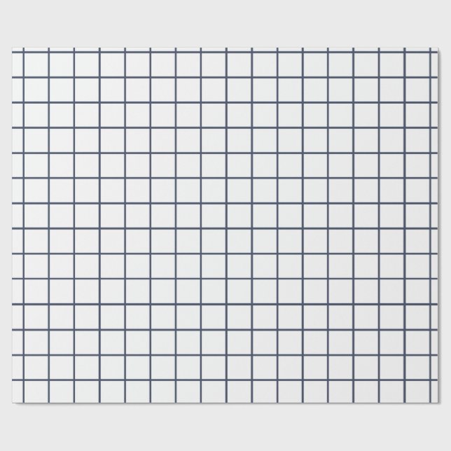 Papel De Presente Padrão de grade cinza (Aberto)