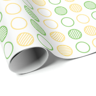Papel De Presente Padrão de Grade de Círculo Mínimo