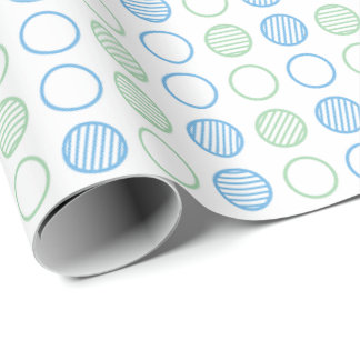 Papel De Presente Padrão de Grade de Círculo Mínimo