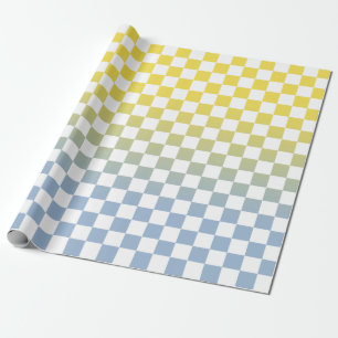 Papel De Presente Padrão de gradiente amarelo moderno a azul