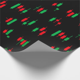 Papel De Presente Padrão de Gráfico de Negociação Streetwear Vela Ve