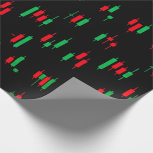 Papel De Presente Padrão de Gráfico de Negociação Streetwear Vela Ve