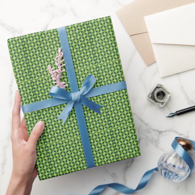 Papel De Presente Padrão de grama verde sem costura (Presentear)