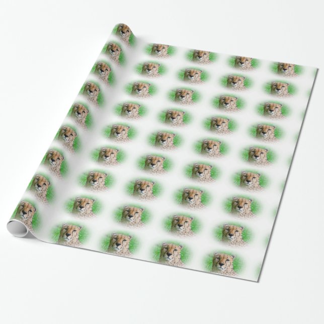 Papel De Presente Padrão de Guepardo (Desenrolado)
