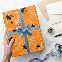 Papel De Presente Padrão de Halloween