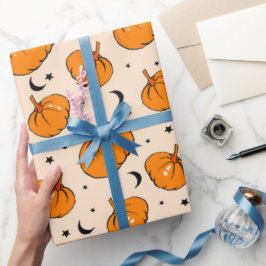Papel De Presente Padrão de Halloween