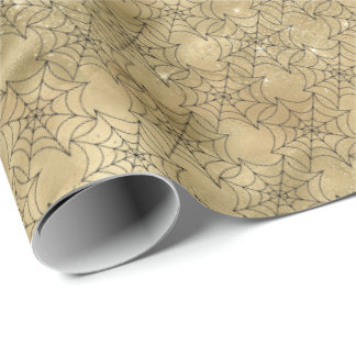 Papel De Presente Padrão de Halloween da Aranha Rasteza