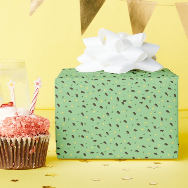 Papel De Presente Padrão de Hippopotamus (Festa de aniversário)