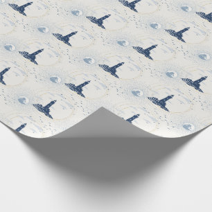 Papel De Presente Padrão de Ilustração de Farol Antigo