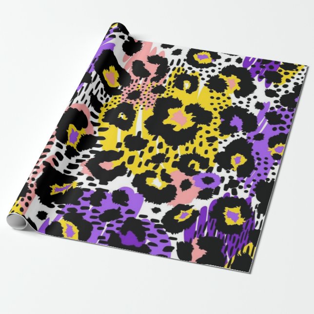 Papel De Presente Padrão de impressão animal (Desenrolado)