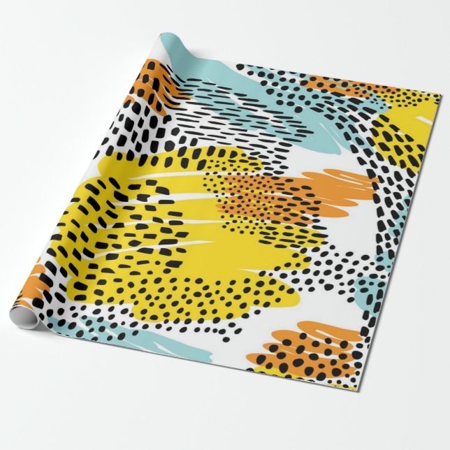 Papel De Presente Padrão de impressão animal (Desenrolado)