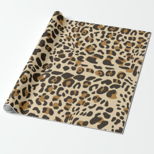 Papel De Presente Padrão de Impressão Animal Leopard Jaguar