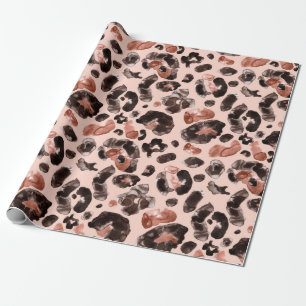 Papel De Presente Padrão de impressão de leopardo aquoso