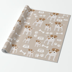 Papel De Presente Padrão de impressões de papoilas de cãozinho