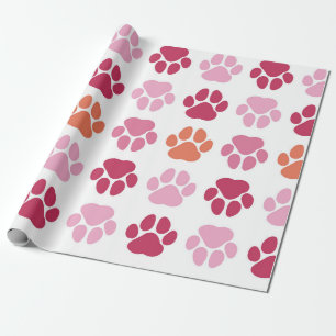 Papel De Presente Padrão de impressões de pata coloridas