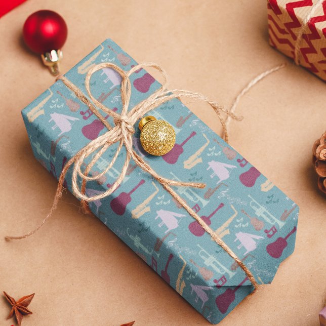 Papel De Presente Padrão de instrumentos musicais (Criador carregado)