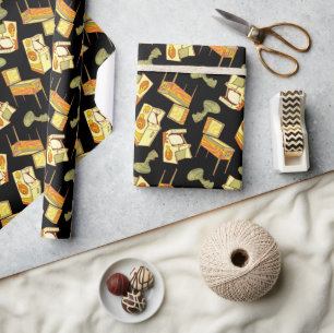 Papel De Presente Padrão de Jogos Retroativos