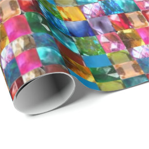 Papel De Presente Padrão de joia de pedra cristal