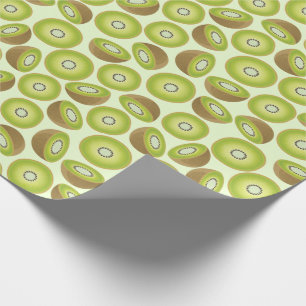 Papel De Presente Padrão de Kiwi Cortado em Cuta