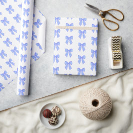 Papel De Presente Padrão de laço azul