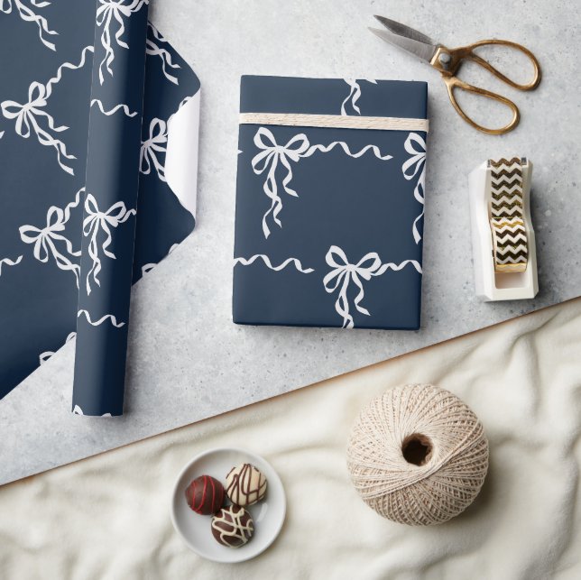 Papel De Presente Padrão de Laço Elegante (Artesanato)
