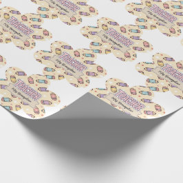 Papel De Presente Padrão de Lápis de Agradecimento à Professora Fofa
