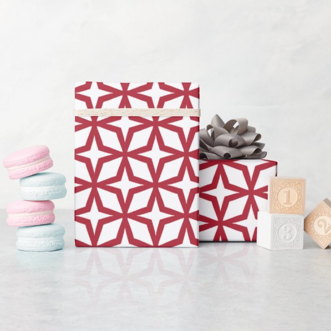 Papel De Presente Padrão de latência vermelha de Natal (Chá de bebê)
