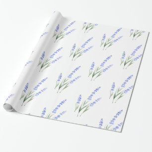 Papel De Presente Padrão de Lavanda de Aquarela