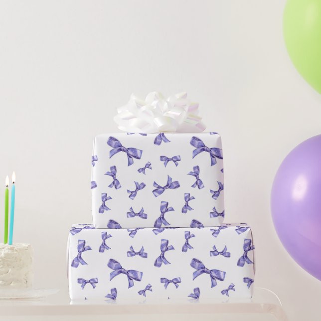 Papel De Presente Padrão de Lavanda Francesa (Presentes para festas)
