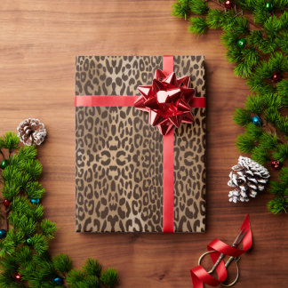 Papel De Presente Padrão de leopardo simétrico contínuo
