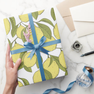 Papel De Presente Padrão de Limões
