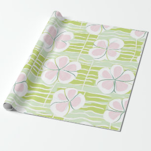 Papel De Presente Padrão de Linha Floral Abstrata Moderna (9)