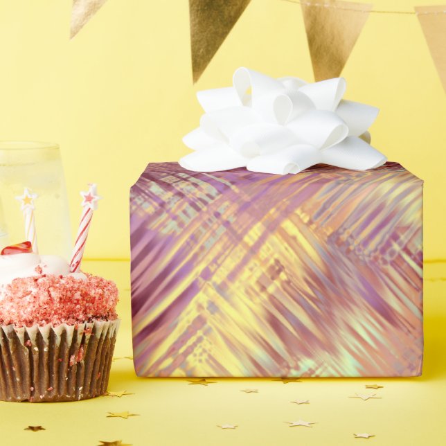 Papel De Presente Padrão de Líquido Vermelho Ruby (Festa de aniversário)