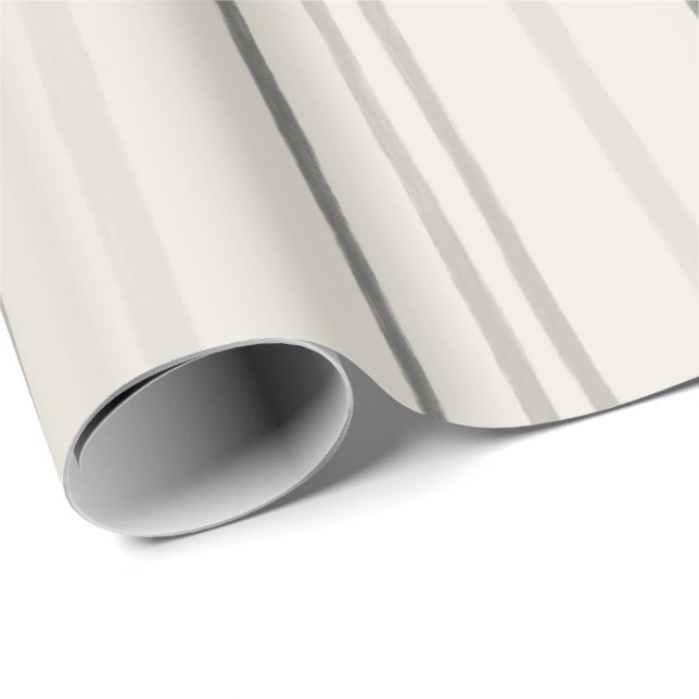 Papel De Presente Padrão de Listra Relaxada Neutra Pintada (Ponta do rolo)