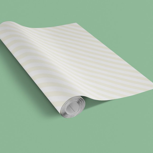 Papel De Presente Padrão de Listra Simples Dourado Caprichoso (Width: 30 inches, printed in USA with full color edge to edge printing)