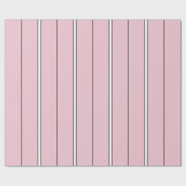 Papel De Presente Padrão de Listra Vertical Rosa Suave Minimalista