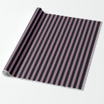 Papel De Presente Padrão de Listras Vintage Roxo e Preto<br><div class="desc">Papel de embrulho com listras vintage temáticas de Paris em roxo escuro e preto.</div>