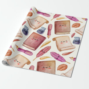 Papel De Presente Padrão de livro
