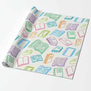 Papel De Presente Padrão de livro