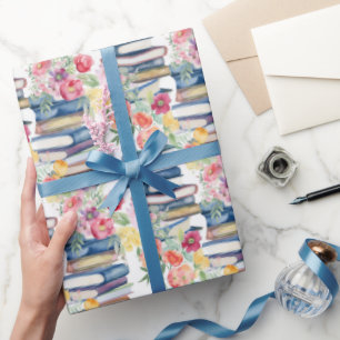 Papel De Presente Padrão de livros em camadas bonitas