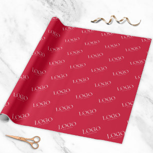 Papel De Presente Padrão de Logotipo Empresarial Personalizado Promo