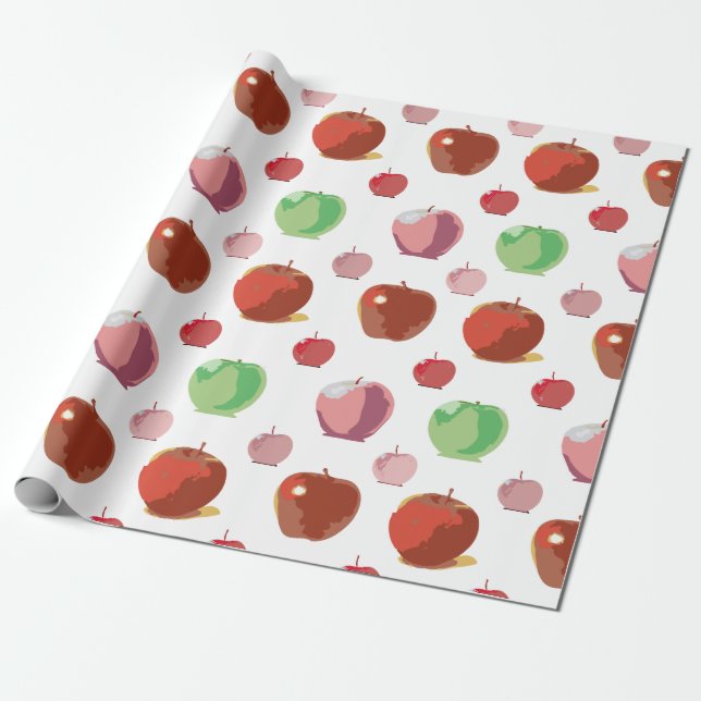 Papel De Presente Padrão de maçãs (Desenrolado)